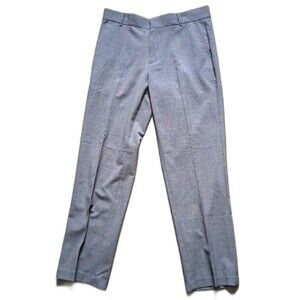 Womens Chaps Sz 14 Huskey Pants Khaki Gray Dress Pants Plain Front Formal Work